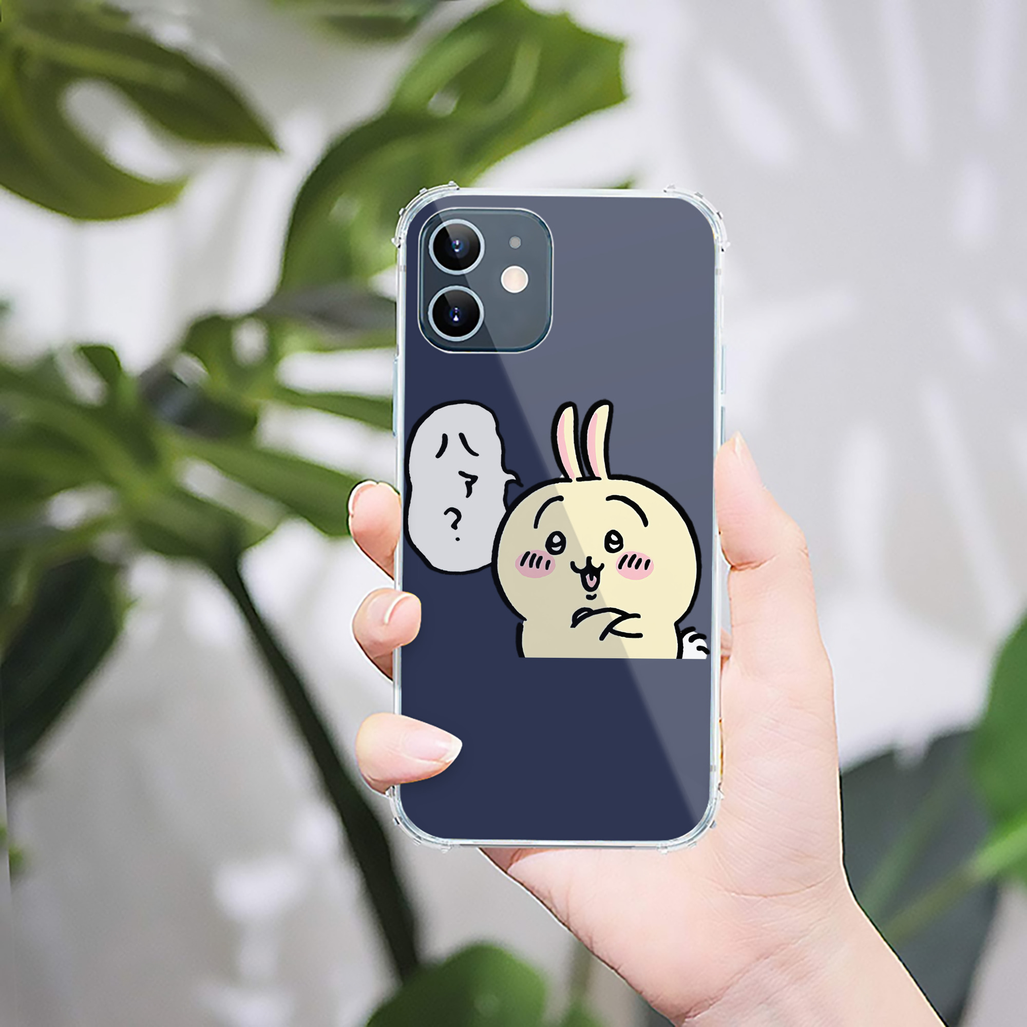 （画像用） ちいかわ うさぎ Chii-kawa usagi 【iPhone 12シリーズ対応】透明スマホケース（クリアソフトケース）